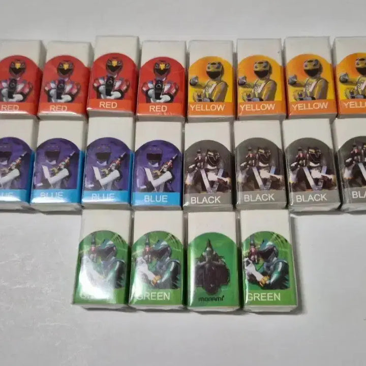 [BUNJANG] Power Rangers Eraser Set (5 Pieces) / 5개)파워레인져 지우개