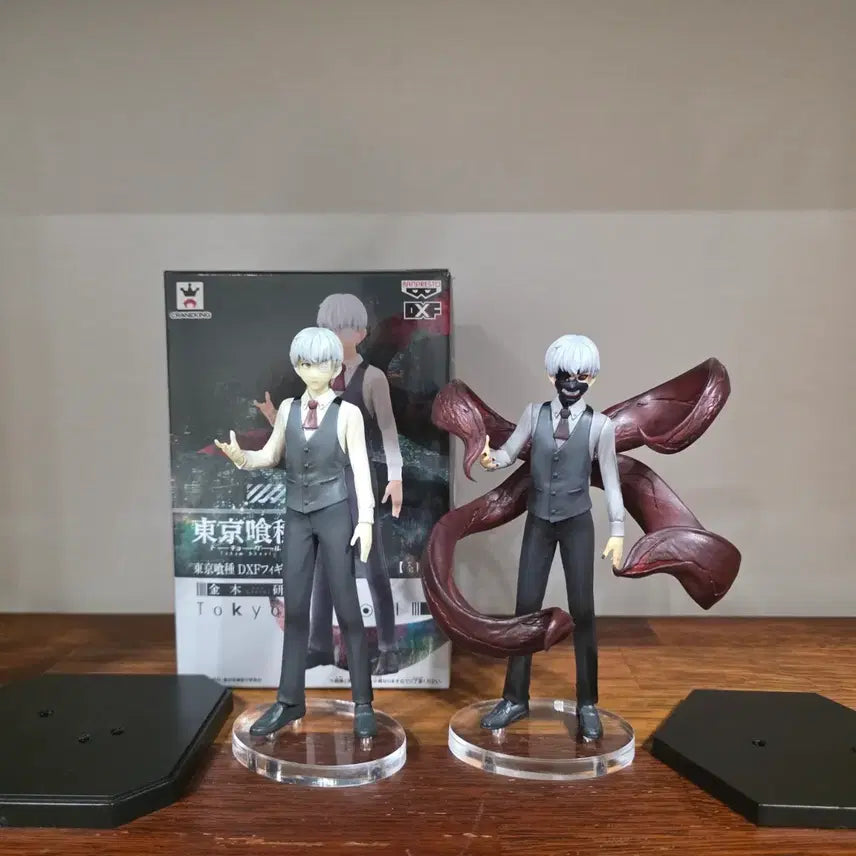 [BUNJANG] Tokyo Ghoul Ken Kaneki Figure DXF Set with Acrylic Base / 도쿄구울 카네키 켄 피규어 DXF 2종 &amp; 아크릴베이스