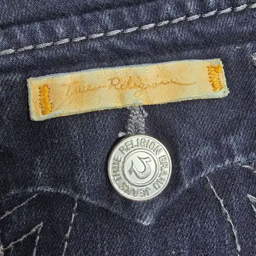 [BUNJANG] True Religion Black Stitch Denim Pants / 트루릴리젼 블랙 스티치 데님 팬츠 (2001)