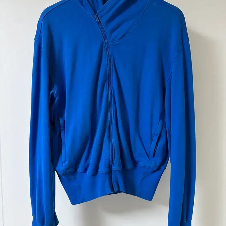 [BUNJANG] Numare Garment Dyed Curved Hoodie Zip-up Blue L / 누마레 EE 가먼트 다이드 커브드 후드 집업 블루 L