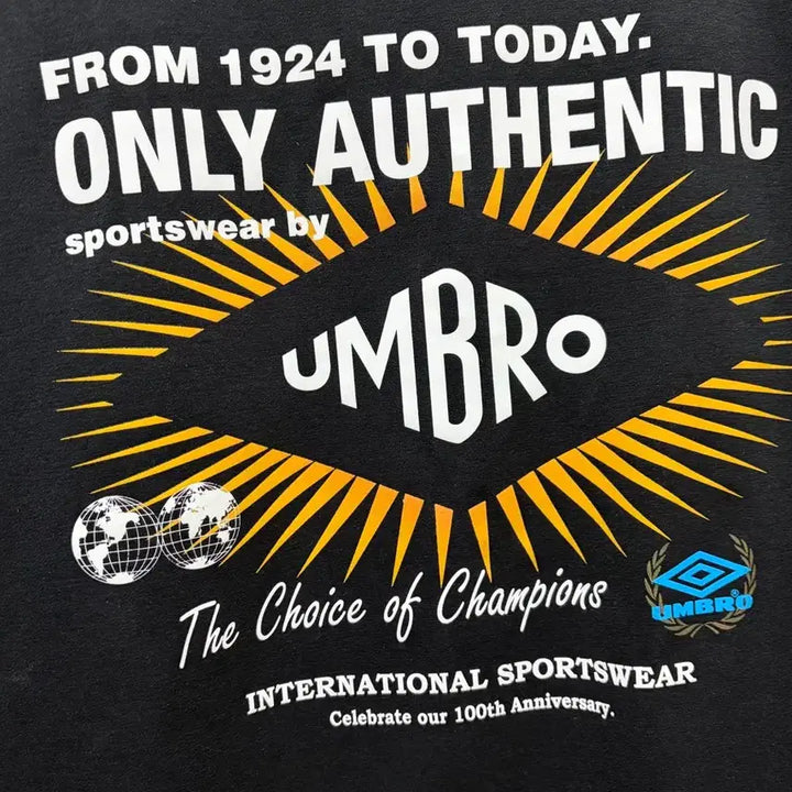 [BUNJANG] Umbro 100th Anniversary Black T-Shirt Size 100 / 엄브로 100주년 기념 블랙 반팔 티셔츠 100사이즈