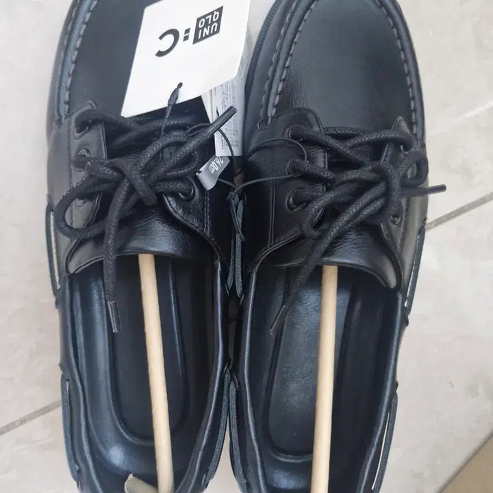 [BUNJANG] Uniqlo C Deck Shoes Black 260 / 유니클로C 블랙 덱슈즈 블랙260