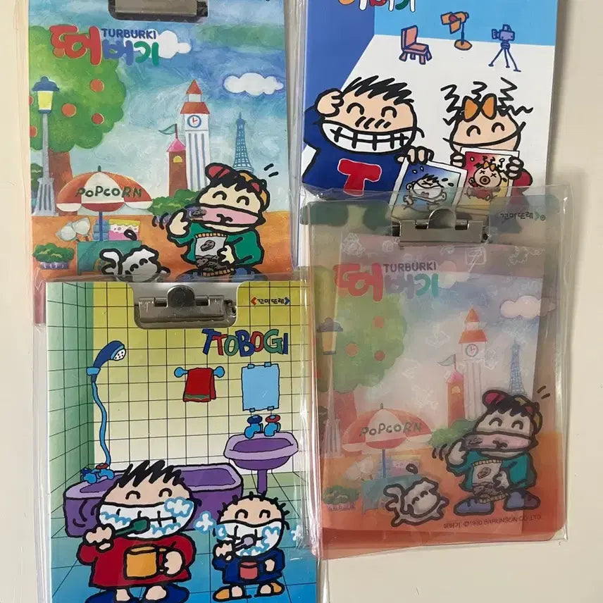 [BUNJANG] Kkoma Ttorae Tteobugi Clipboards / 고전문구 꼬마또래 바른손 떠버기