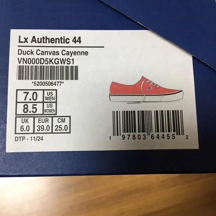 [BUNJANG] Vans Authentic 44 DX Canvas Coral / 반스 LX 어센틱 44 덕 캔버스 코랄