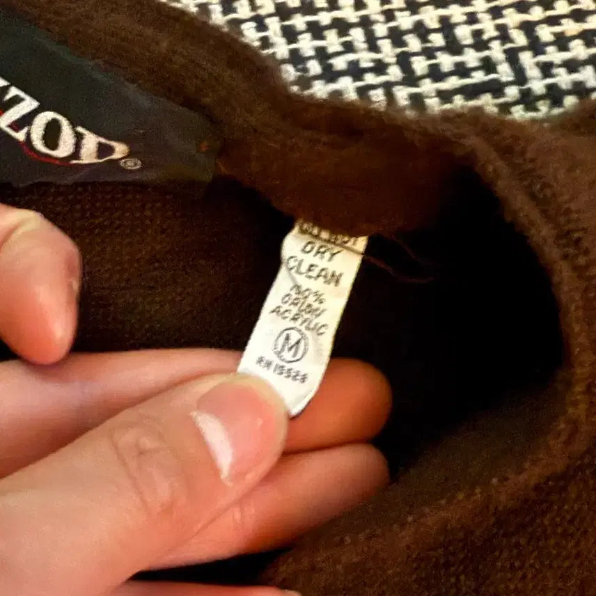 [BUNJANG] IZOD 90s Orlon Cardigan Brown M / usa 90s izod orlon 가디건 브라운 M