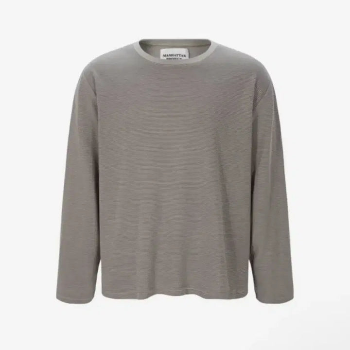 [BUNJANG] Manhattan Project Vintage Eagle Stripe Long Sleeve Beige / 맨허튼프로젝트 빈티지 이글 스트라이프 롱슬리브 베이지