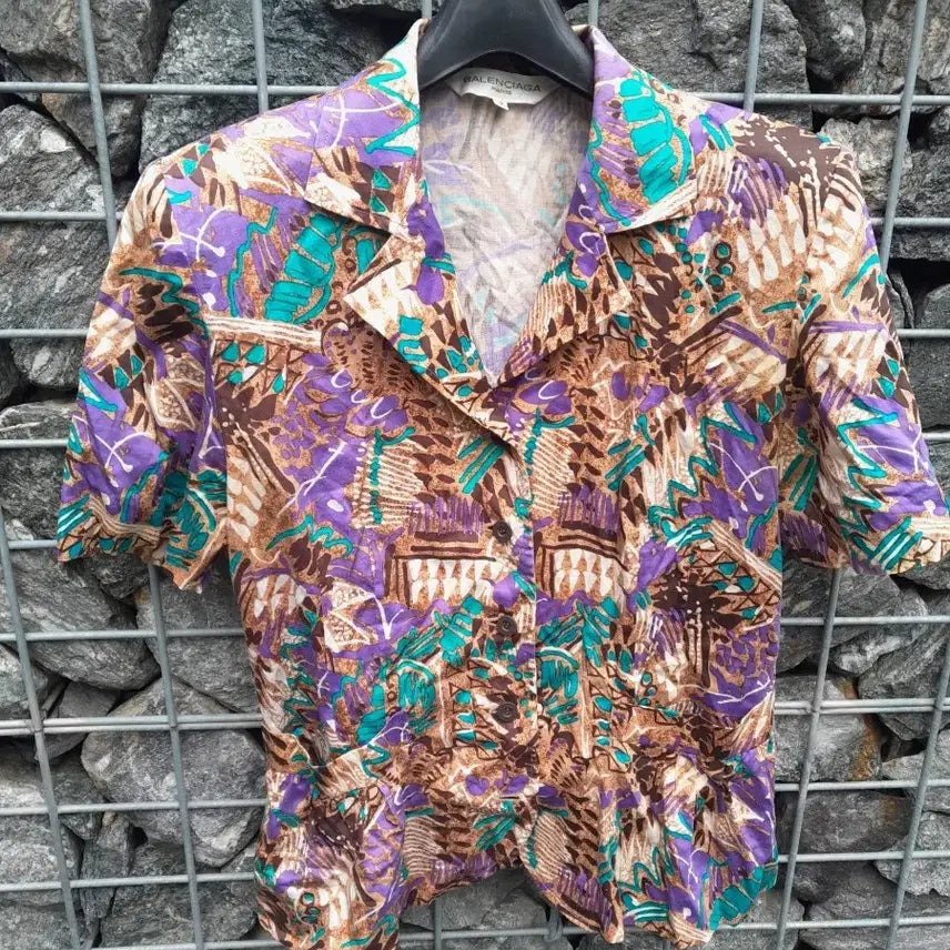 [BUNJANG] Balenciaga 80s Retro Pattern Shirt / 발렌시아가(Balenciaga) 80년대 레트로 패턴 셔츠  55)