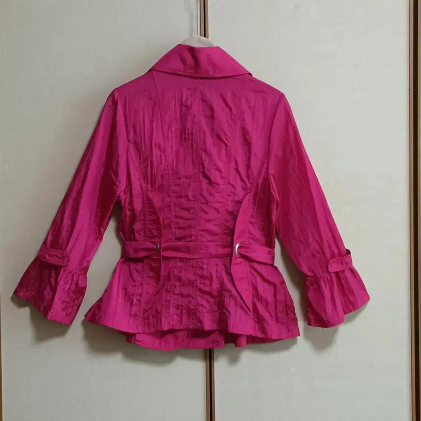 [BUNJANG] Yshanna Hot Pink Ribbon Belt Jacket / yehanna)핫핑크 리본 벨트 자켓/재킷