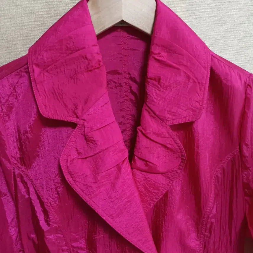 [BUNJANG] Yshanna Hot Pink Ribbon Belt Jacket / yehanna)핫핑크 리본 벨트 자켓/재킷