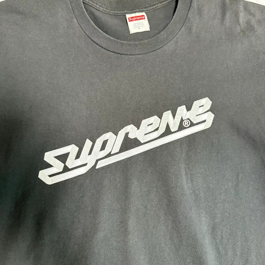 [BUNJANG] Supreme Logo Short Sleeve T-Shirt (Black, Size L) / 슈프림 반팔 L