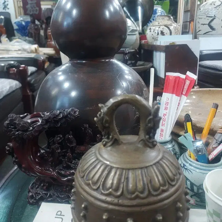 [BUNJANG] Brass Dragon Engraved Bell / 용 문양 종