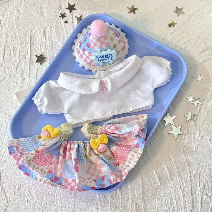 [BUNJANG] 20cm Pastel Tone Dress Set Doll Clothes (Nuigurumi) / 20깅 파스텔톤 원피스 세트 인형옷 누이옷 20cm 솜깅