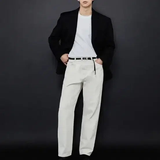 [BUNJANG] Order Archive Minimal Wide Jeans Natural Cream / 오더아카이브 Minimal wide jeans - 내츄럴크림진 28