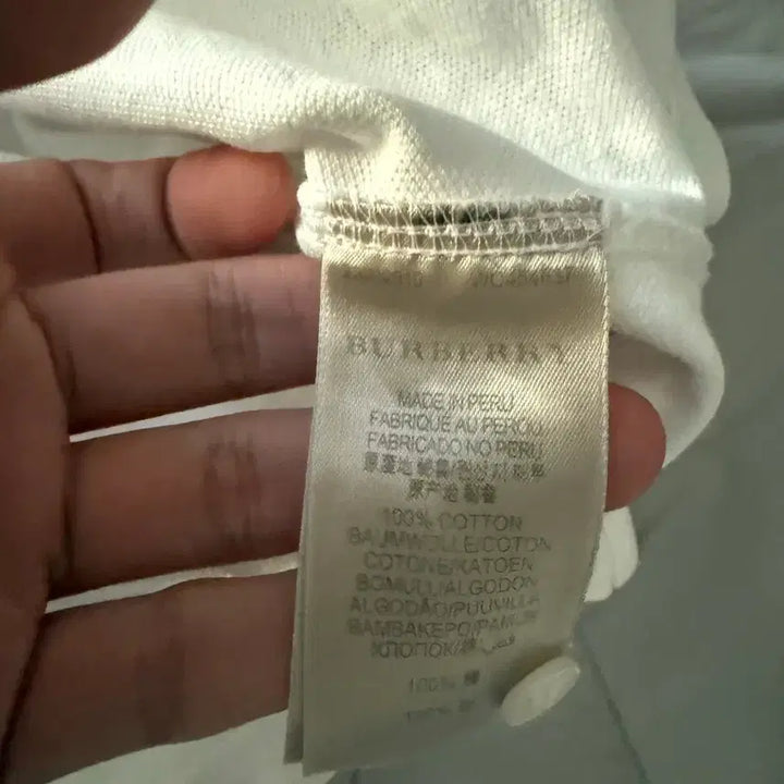 [BUNJANG] Burberry Brit White Short Sleeve Polo Shirt M / 버버리 브릿 흰색 반팔 폴로티 M
