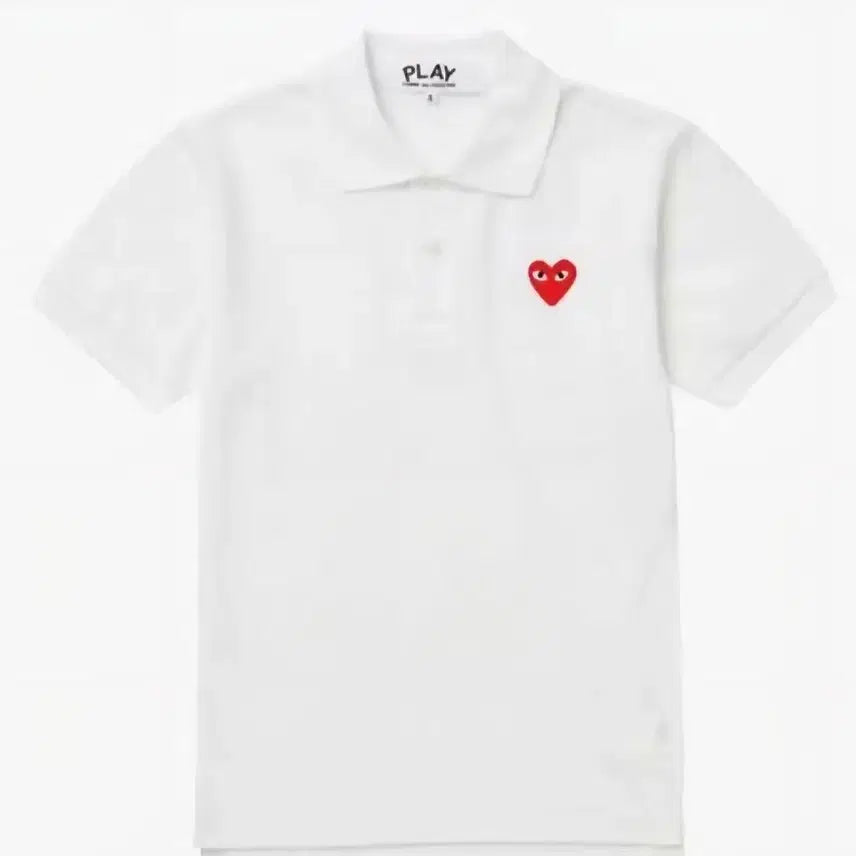 [BUNJANG] Comme des Garçons PLAY Black Heart Polo T-Shirt / 꼼데가르송 플레이 블랙 하트 PK 반팔 카라티