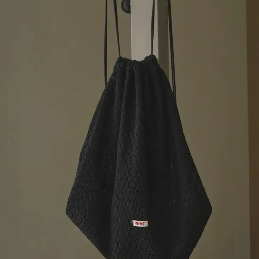 [BUNJANG] VANISHMENT Lace Gymsack Black / VANISHMENT 바니쉬먼트 레이스 짐색