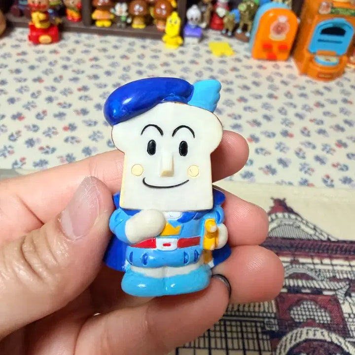 [BUNJANG] Vintage Anpanman Shokupanman Finger Puppet Figure (2001) / 고전 호빵맨 식빵맨 손가락 피규어