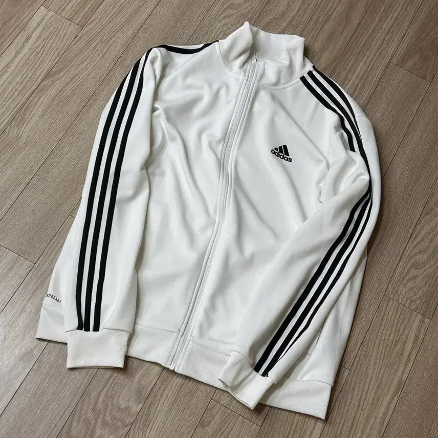[BUNJANG] Adidas White Jersey Track Top / 아디다스 화이트 져지 트랙탑