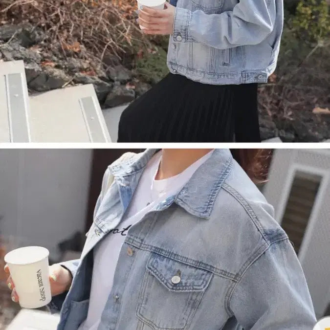 [BUNJANG] Light Wash Denim Jacket / 연청자켓