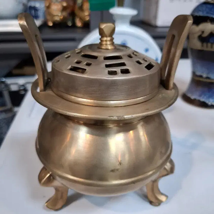 [BUNJANG] Bronze Incense Burner and Candlestick Set / 동향로와 동촛대