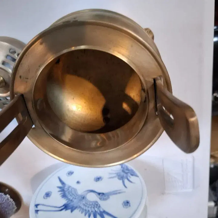 [BUNJANG] Bronze Incense Burner and Candlestick Set / 동향로와 동촛대