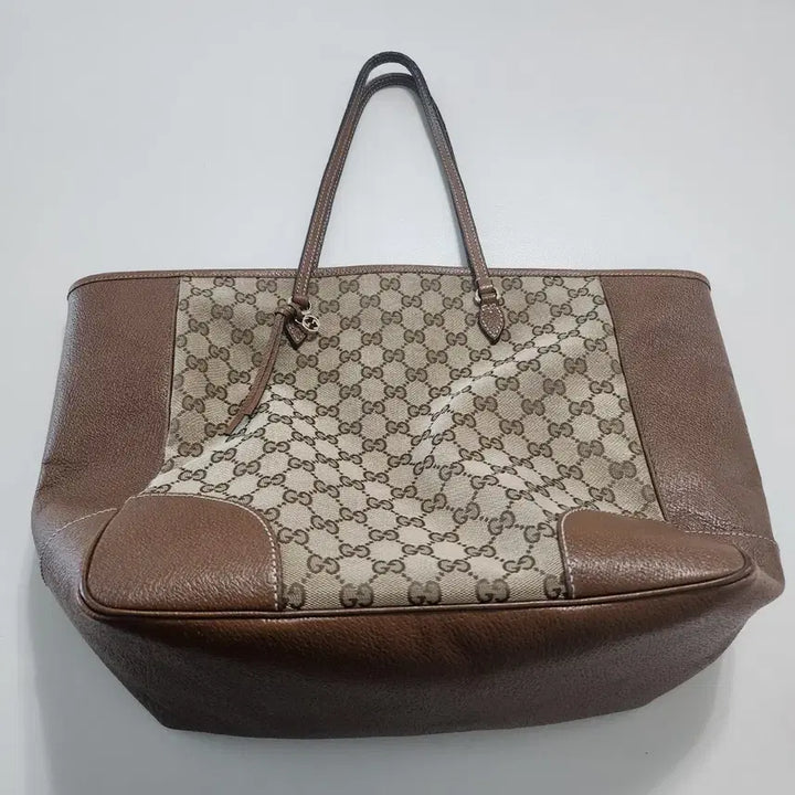 [BUNJANG] Gucci GG Logo Brown Shoulder Bag / 구찌 GG 로고 브라운 숄더백