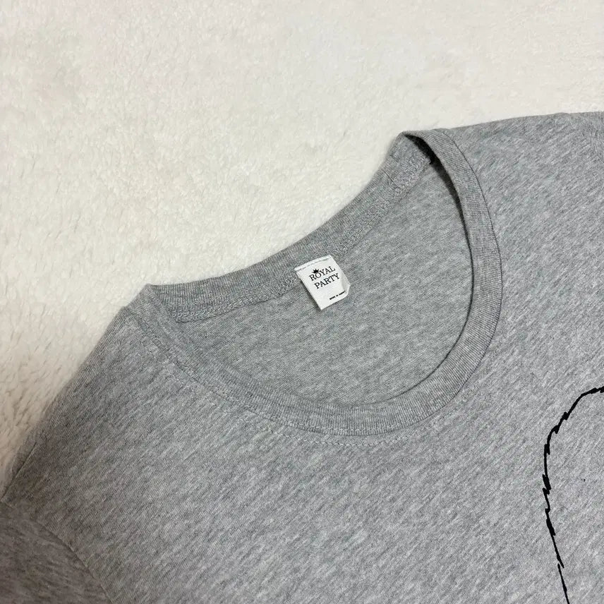 [BUNJANG] Squirrel Print Short Sleeve T-Shirt 100% Cotton / *새상품* 다람쥐 프린팅 반팔 티셔츠 국산 100% 순면