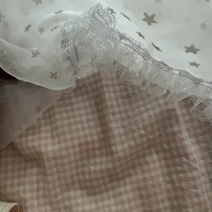 [BUNJANG] Nile Perch Pink Check Frill Dress / 일본 나일퍼치 핑크체크 프릴 원피스