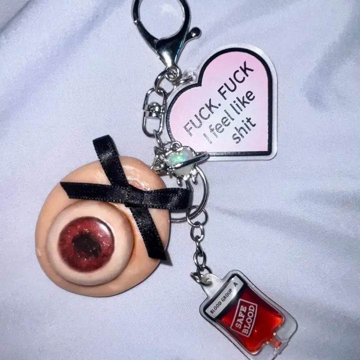 [BUNJANG] Madpunk Gothic Custom Keyring / 매드펑크 고스 커스텀 키링 양산형지뢰계 멘헤라 서브컬쳐 스트릿