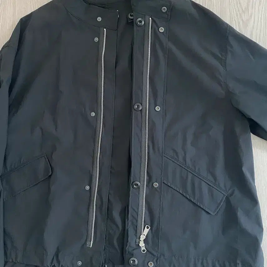 [BUNJANG] Brown Yak Black Stand Collar Zip-Up Jacket / 브라운야드 / 블랙 스탠드 카라 집업 자켓 / 5사이즈
