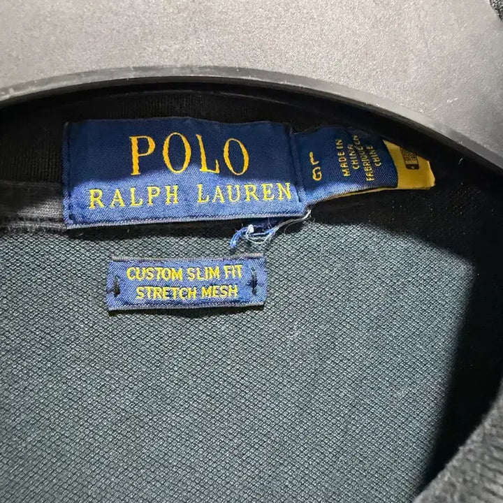[BUNJANG] Polo Ralph Lauren Black Custom Slim Fit T-Shirt L / 폴로랄프로렌 블랙 카라 반팔티 커스텀슬림핏L