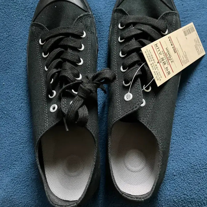[BUNJANG] Muji "Comfort Fit" Sneakers Black / [270] 무인양품 발이편한 스니커즈 블랙