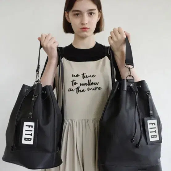 [BUNJANG] FIND KAPOOR Sister Yoko Black Bucket Bag / FITB 필인더블랭크 블랙 여성 가방 숄더백