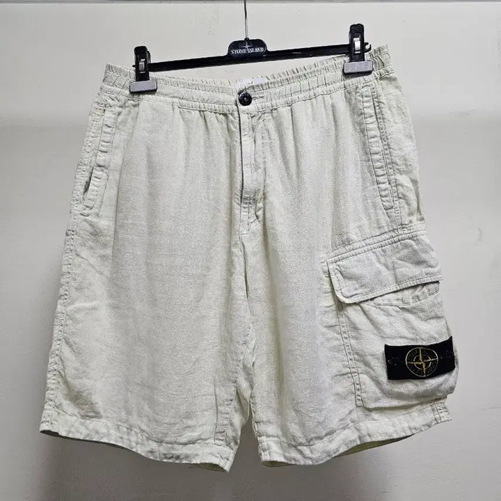 [BUNJANG] Stone Island Linen Shorts / 스톤아일랜드 린넨 반바지