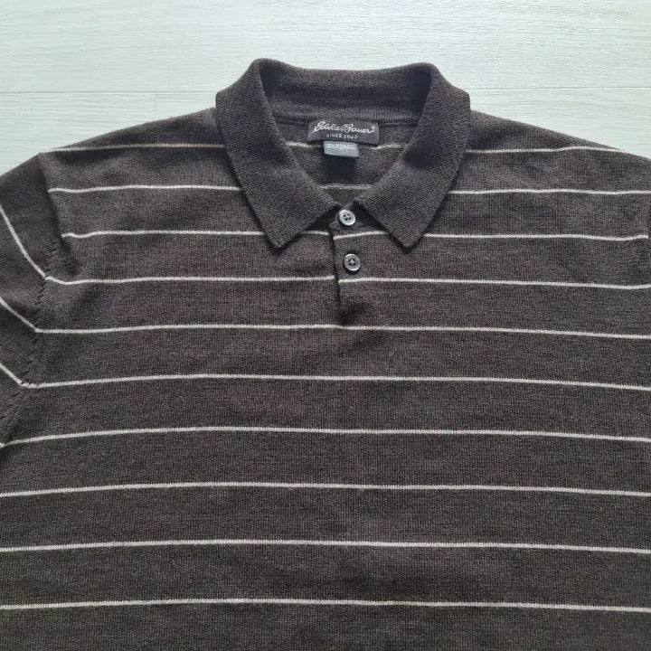 [BUNJANG] Eddie Bauer Merino Wool Polo Shirt Brown / L)에디바우어 메리노울 폴로 셔츠 브라운