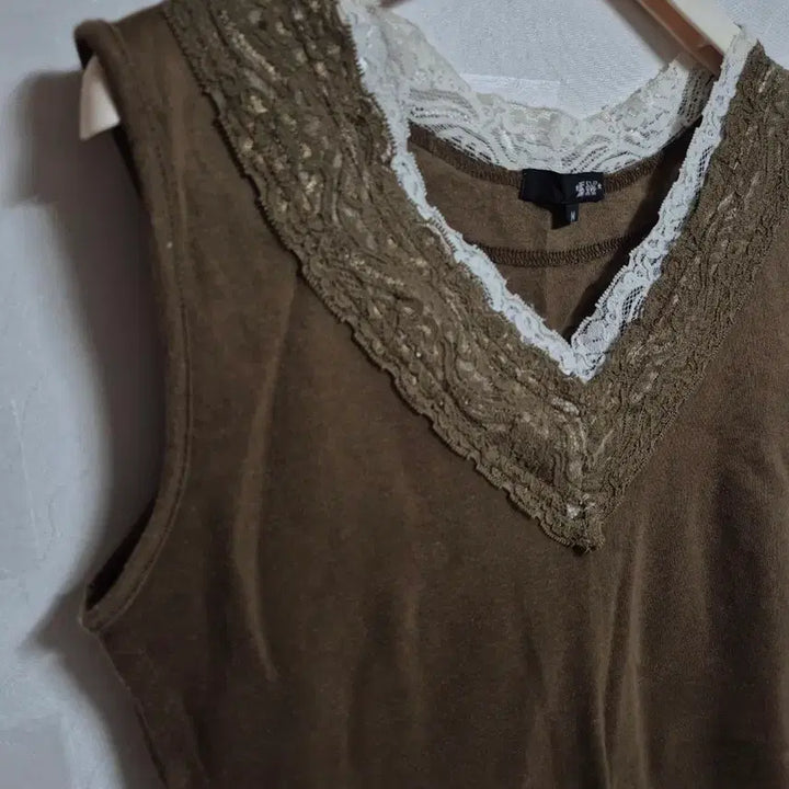 [BUNJANG] Vintage Mori Girl Lace Layered Camisole / 빈티지 모리걸 하구미 레이스 레이어드 나시