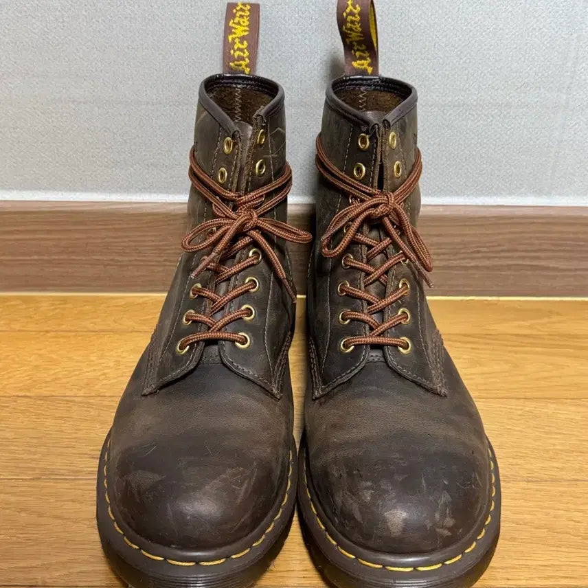 [BUNJANG] Dr. Martens 1460 Gaucho Crazy Horse Leather Boots / 닥터마틴 1460 가우초 브라운 270 UK8
