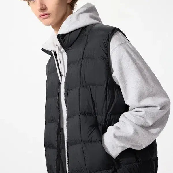 [BUNJANG] Uniqlo Puffer Tech Vest Black / L)유니클로 퍼프테크 베스트 블랙