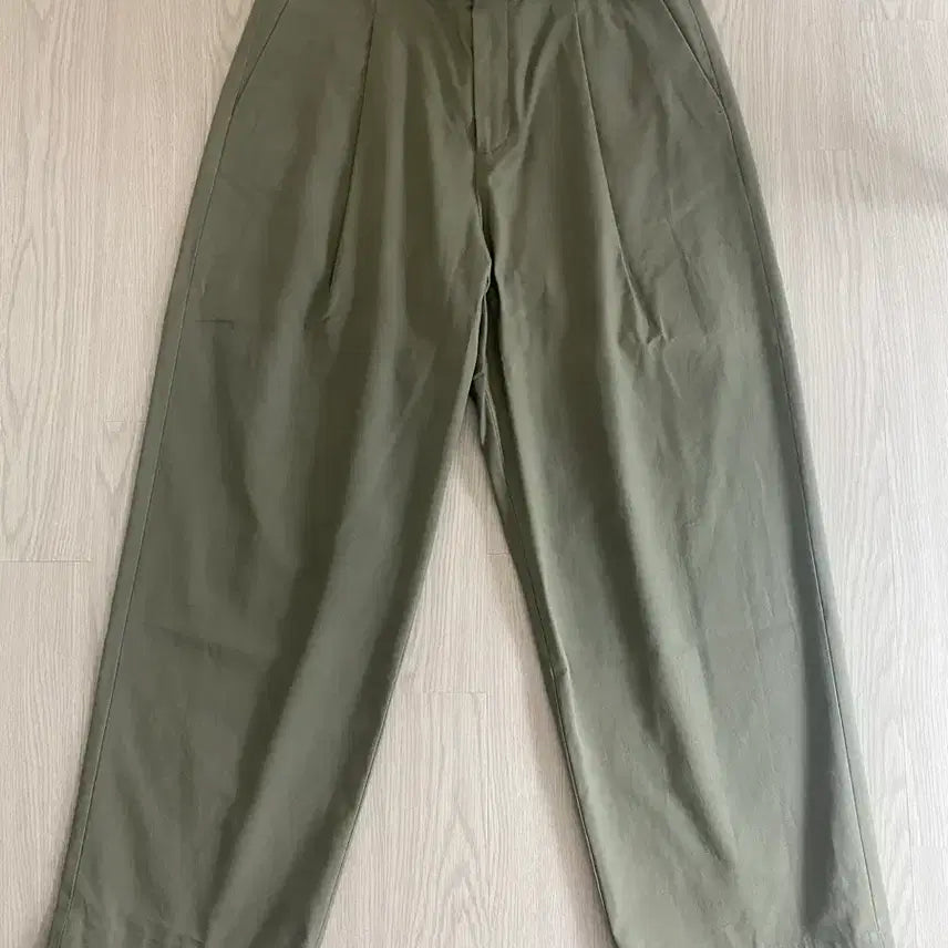 [BUNJANG] Khaki Wide Cotton Pants / 브라운야드 / 카키색 와이드 면바지 / 2