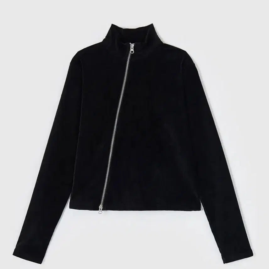 [BUNJANG] Yunse Velvet Oblique Zip-Up Jacket / yunse 윤세 Velvet oblique zip up