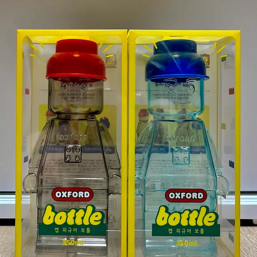 [BUNJANG] Oxford Transparent Bottle 350ml / OXFORD 옥스포드 레고 캡 피규어 투명 보틀 350ml