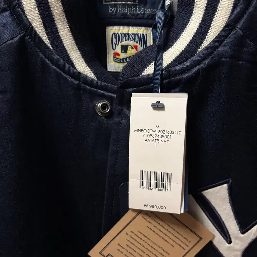 [BUNJANG] Polo Ralph Lauren Yankees Satin Jacket Navy / 폴로 랄프 로렌 양키스 새틴 재킷-네이비(새상품)