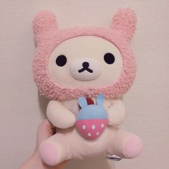 [BUNJANG] San-X Rilakkuma Strawberry Usagi Plush Toy / 고전) 코리락쿠마 봉제 인형 딸기 우사기