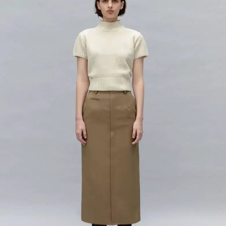 [BUNJANG] Aubour Pencil Skirt Beige / Aubour아우브아워 펜슬스커트 베이지 2