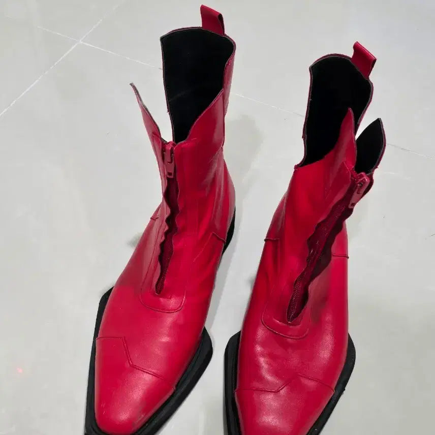 [BUNJANG] Negative Three Limited Edition Red Boots / 네거티브쓰리 한정판 레드 부츠