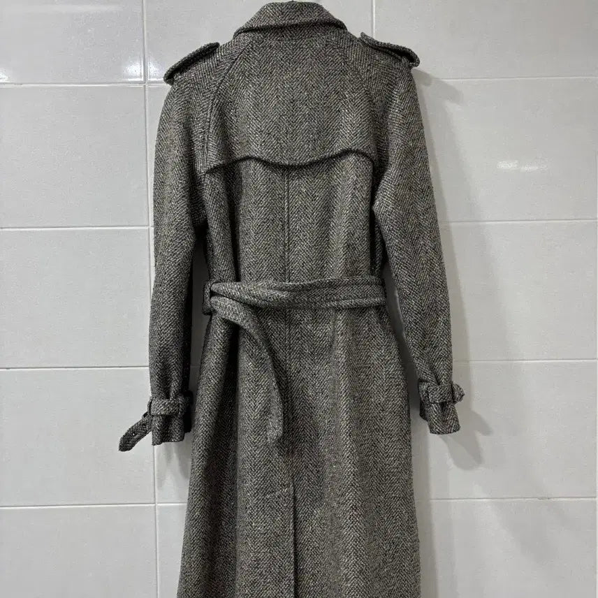 [BUNJANG] Burberry Herringbone Double Coat / 정품)버버리 헤링본 매장택코트