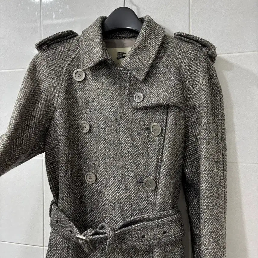 [BUNJANG] Burberry Herringbone Double Coat / 정품)버버리 헤링본 매장택코트