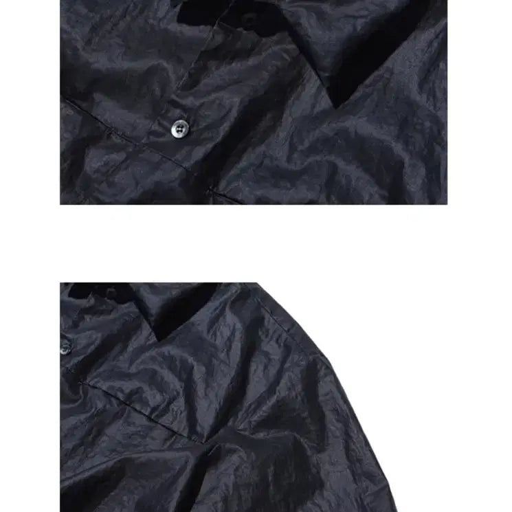 [BUNJANG] Lcbx Waxed Linen Shirt Black Size 1 / Lcbx Waxed Linen Shirts Black