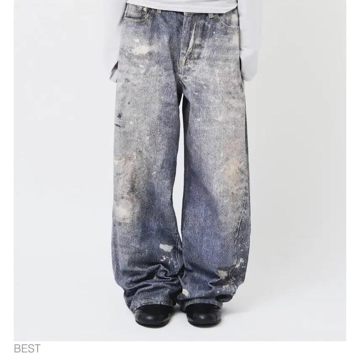 [BUNJANG] Hi-Fi Punk Digital Wide Denim Pants Size S / 하이파이펑크 디지털 와이드 데님 S