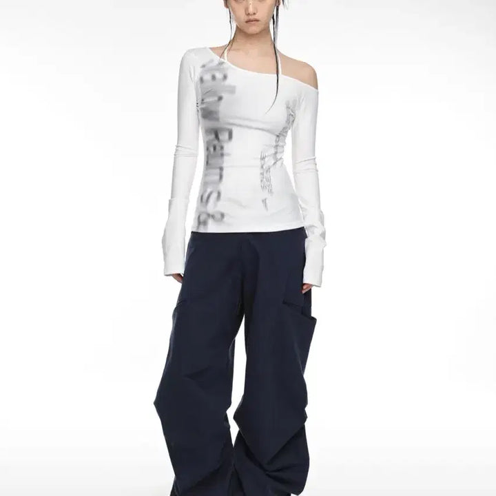 [BUNJANG] Nache Pintuck Wide Pants Marine Blue / [새 제품] 나체 PINTUCK WIDE PANTS MARINE BLUE
